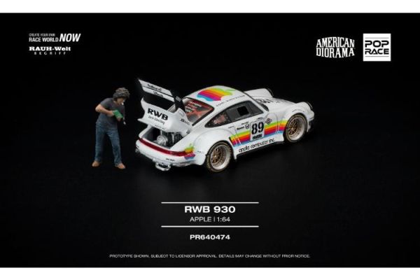 (預購) POP RACE 1/64 保時捷 RWB 930 APPLE WITH FIGURE PR640474 20260319 POP RACE 1/64 保時捷 RWB 930 APPLE WITH FIGURE PR640474