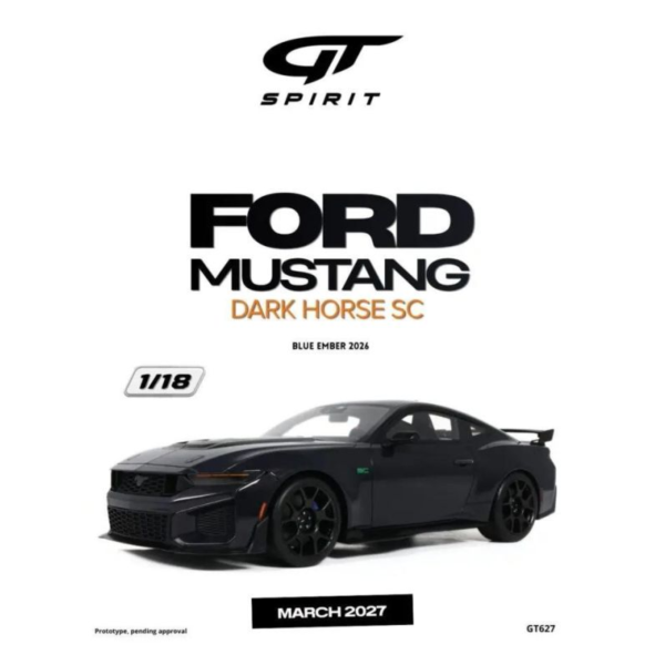 (預購) GT SPIRIT 1/18 福特 FORD MUSTANG DARK HORSE SC BLUE EMBER 2026 GT627 20260928 GT SPIRIT 1/18 福特 FORD MUSTANG DARK HORSE SC BLUE EMBER 2026 GT627