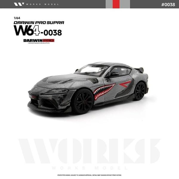 (預購) WORKS MODEL 1/64 豐田 DARWIN PRO SUPRA CARBON GREY W640038 20260625 WORKS MODEL 1/64 豐田 DARWIN PRO SUPRA CARBON GREY W640038
