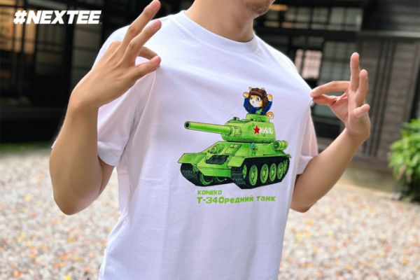 NEXTee KONEKO T34戰車 短袖T恤 白色 NEXTee KONEKO T34戰車 短袖T恤 白色