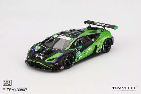 TSM MODEL 1/43 藍寶堅尼 Lamborghini Huracán GT3 EVO2 #78 Forte Racing 2024 IMSA Daytona 24 Hrs TSM430807 TSM MODEL 1/43 藍寶堅尼 Lamborghini Huracán GT3 EVO2 #78 Forte Racing 2024 IMSA Daytona 24 Hrs TSM430807