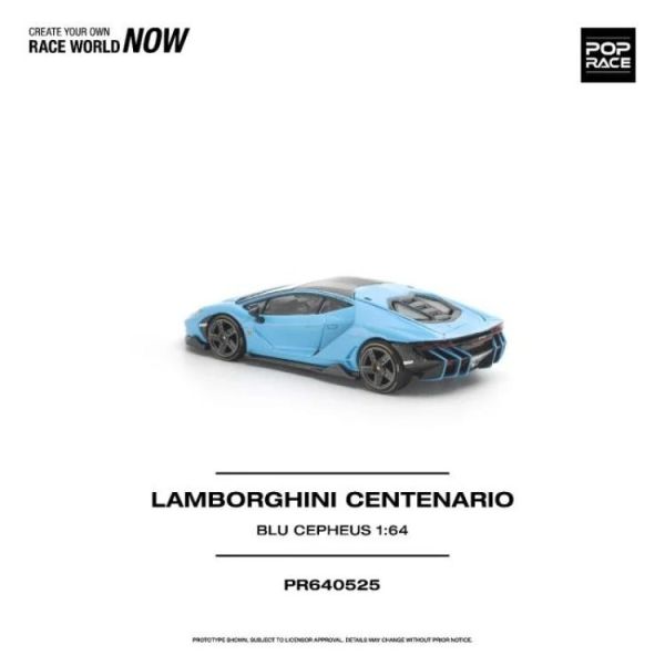 (預購) POP RACE 1/64 藍寶堅尼 LAMBORGHINI CENTENARIO BLU CEPHEUS PR640525 20260604 POP RACE 1/64 藍寶堅尼 LAMBORGHINI CENTENARIO BLU CEPHEUS PR640525