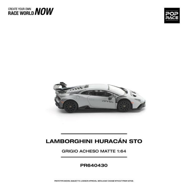 (預購) POP RACE 1/64 藍寶堅尼 LAMBORGHINI HURACAN STO GRIGIO ACHESO MATTE PR640430 20260512 POP RACE 1/64 藍寶堅尼 LAMBORGHINI HURACAN STO GRIGIO ACHESO MATTE PR640430