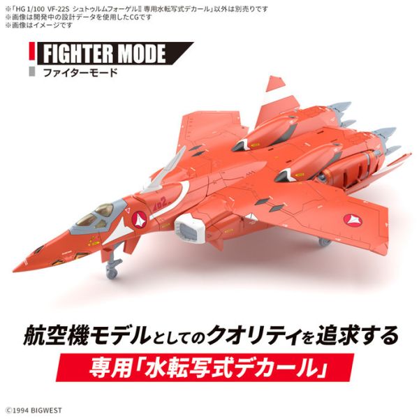 BANDAI HG 1/100 超時空要塞 MACROSS VF-22S 雨燕二式 專用水貼紙 BANDAI HG 1/100 超時空要塞 MACROSS VF-22S 雨燕二式 專用水貼紙