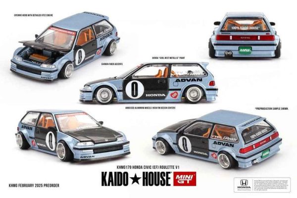 KaidoHouse x MINIGT 1/64 本田 Honda Civic (EF) Kaido Roulette V1 KHMG179 KaidoHouse x MINIGT 1/64 本田 Honda Civic (EF) Kaido Roulette V1 KHMG179