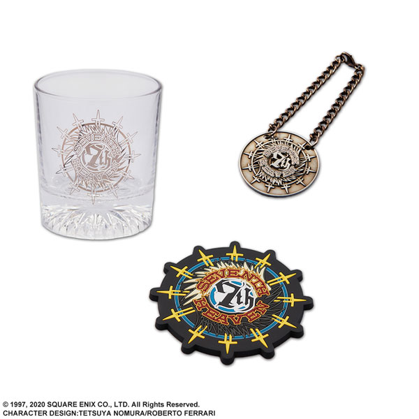 SQUARE ENIX 最終幻想7 太空戰士7 FF7 重製版 第七天堂 玻璃杯＆杯墊組 SQUARE ENIX 最終幻想7 太空戰士7 FF7 重製版 第七天堂 玻璃杯＆杯墊組