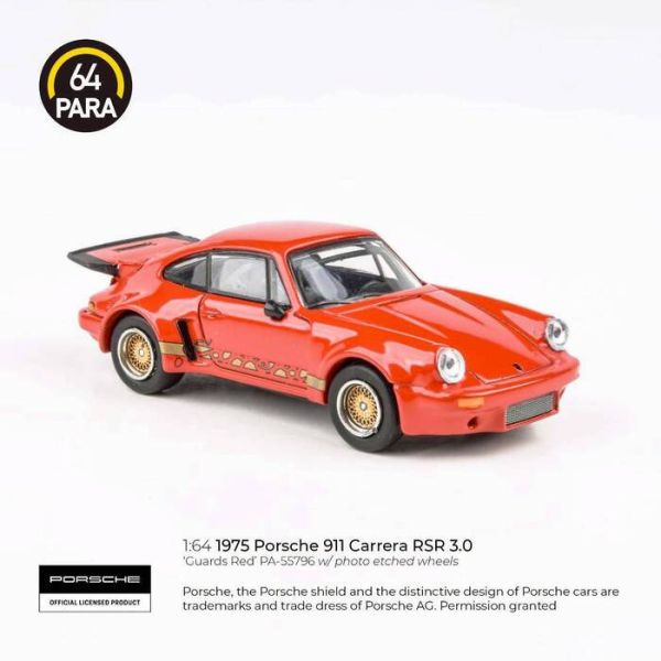 PARA64 1/64 保時捷 Porsche 911 Carrera RSR 3.0 衛兵紅 PA-55796 PARA64 1/64 保時捷 Porsche 911 Carrera RSR 3.0 衛兵紅 PA-55796