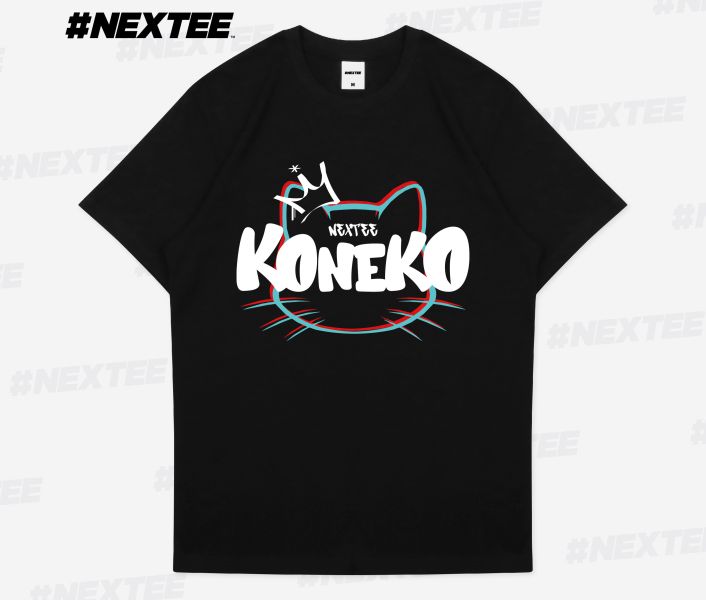 NEXTee KONEKO KONEKO塗鴉大頭 短袖T恤 黑色 NEXTee KONEKO KONEKO塗鴉大頭 短袖T恤 黑色
