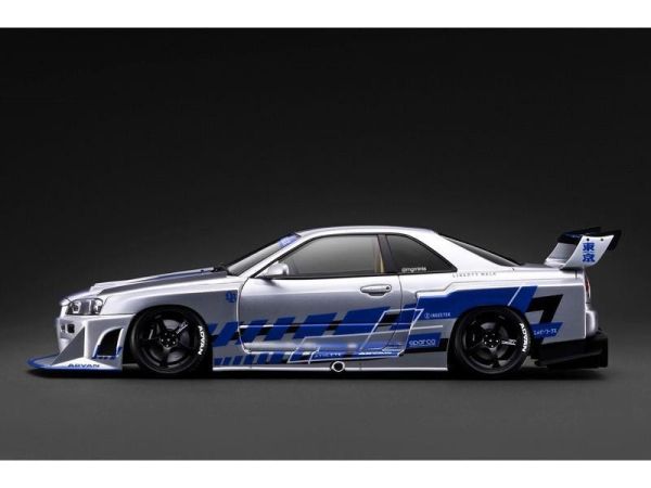(預購) ignition model 1/18 日產 LB-ER34 Super Silhouette SKYLINE Silver IG4136 20260820 ignition model 1/18 日產 LB-ER34 Super Silhouette SKYLINE Silver IG4136