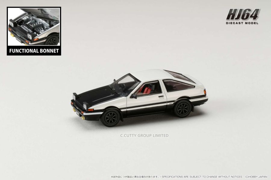 Hobby JAPAN 1/64 豐田Toyota SPRINTER TRUENO (AE86) 純白DRIFT