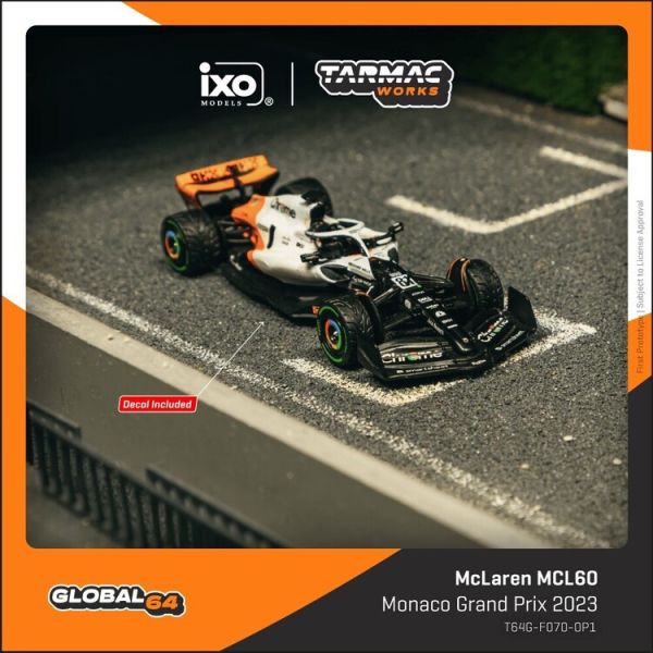 (預購) TARMAC WORKS 1/64 麥拉倫 McLaren MCL60 Monaco Grand Prix 2023 T64G-F070-OP1 (預購) TARMAC WORKS 1/64 麥拉倫 McLaren MCL60 Monaco Grand Prix 2023 T64G-F070-OP1