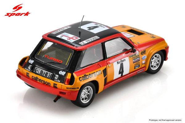 (預購) SPARK 1/43 雷諾 Renault 5 Turbo No.4 Tour Auto 1980 20261109 SPARK 1/43 雷諾 Renault 5 Turbo No.4 Tour Auto 1980