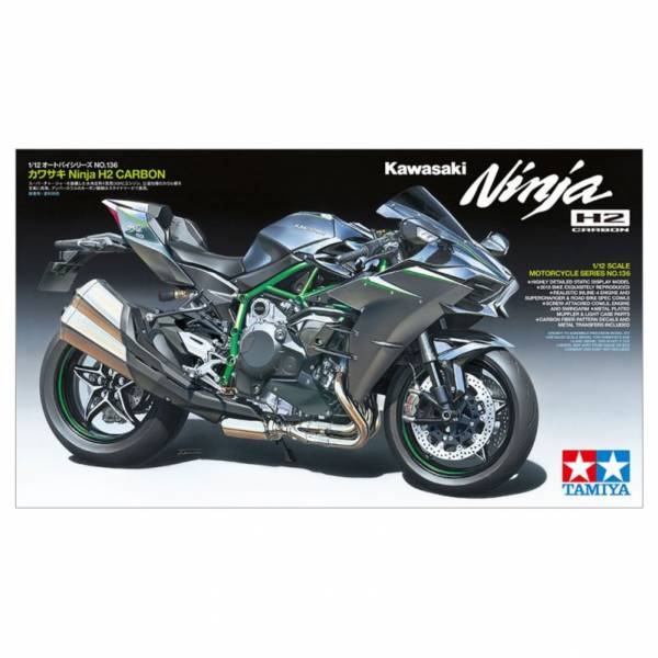 TAMIYA 田宮模型 14136 1/12 Kawasaki 川崎 忍者 H2 Ninja CARBON 街道版式樣 TAMIYA 田宮模型 14136 1/12 Kawasaki 川崎 忍者 H2 Ninja CARBON 街道版式樣