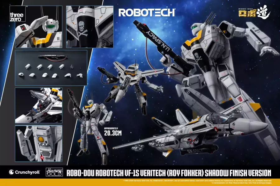 (預購) 特別式樣 threezero ROBO-DOU 超時空要塞 VF-1S 變形戰鬥機 洛福卡 寫實陰影塗裝版 20.3cm 3Z10796W0 20260825 threezero ROBO-DOU 超時空要塞 VF-1S 變形戰鬥機 洛福卡 明暗塗裝版 20.3cm 3Z10796W0