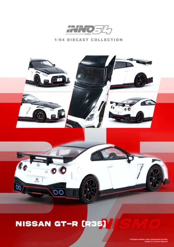 INNO64 1/64 日產 NISSAN GT-R (R35) NISMO White IN64-R35N-WHI INNO64 1/64 日產 NISSAN GT-R (R35) NISMO White IN64-R35N-WHI