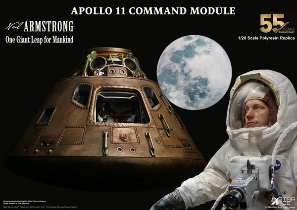 [豪華版] Star Ace Toys 1/20 NASA 阿波羅11號 登月 指揮艙 哥倫比亞號 美國太空總署 Command module Columbia CM-107 含月球底座&支架 [豪華版] Star Ace Toys 1/20 NASA 阿波羅11號 登月 指揮艙 哥倫比亞號 美國太空總署 Command module Columbia CM-107 含月球底座&支架