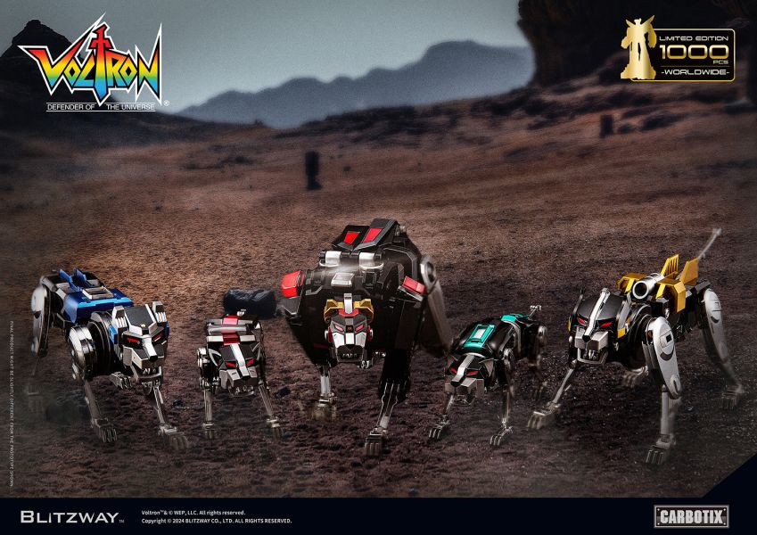 [黑色限定版] Blitzway CARBOTIX Voltron 五獅合體 百獸王 聖戰士 本體＆專用武器收納底座 分別販售 [黑色限定版] Blitzway CARBOTIX Voltron 五獅合體 百獸王 聖戰士 本體＆專用武器收納底座 分別販售