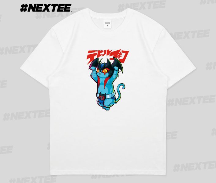 NEXTee KONEKO 惡魔喵 短袖T恤 白色＆黑色 NEXTee KONEKO 惡魔喵 短袖T恤 白色＆黑色