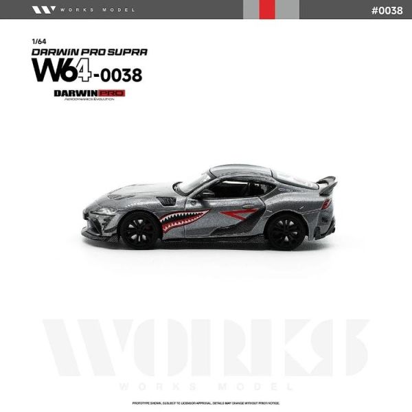 (預購) WORKS MODEL 1/64 豐田 DARWIN PRO SUPRA CARBON GREY W640038 20260625 WORKS MODEL 1/64 豐田 DARWIN PRO SUPRA CARBON GREY W640038