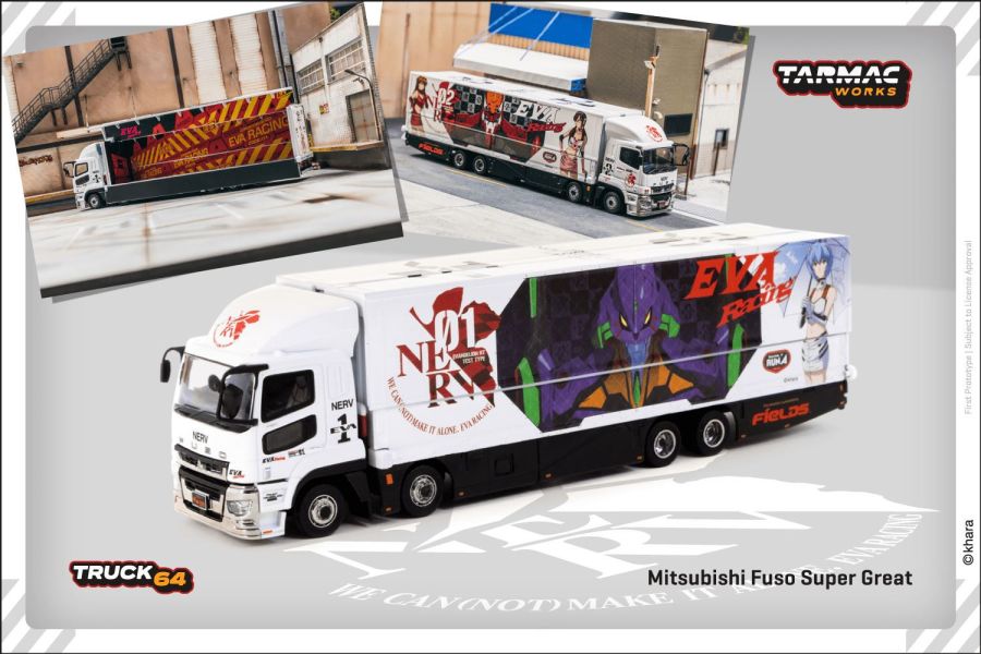 TARMAC WORKS 1/64 三菱 Mitsubishi Fuso Super Great EVA Racing 新世紀福音戰士 大貨車 TARMAC WORKS 1/64 三菱 Mitsubishi Fuso Super Great EVA Racing 新世紀福音戰士 大貨車