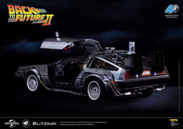 引進數量稀少品 Blitzway 回到未來2 時間機器 時光機 DeLorean DMC-12 跑車 可動發光完成品 Blitzway 回到未來2 時間機器 可動完成品