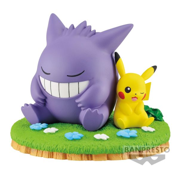 BANPRESTO 景品 精靈寶可夢 休息時間公仔 皮卡丘＆耿鬼 BANPRESTO,景品,精靈寶可夢,休息時間公仔,皮卡丘,＆耿鬼,