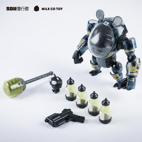 牛奶玩具 5D2 Mech Series 貓咪機甲＆兔子機甲＆黑熊機甲 黑透版 組裝模型 分別販售 牛奶玩具 5D2 Mech Series 貓咪機甲＆兔子機甲＆黑熊機甲 黑透版 組裝模型 分別販售