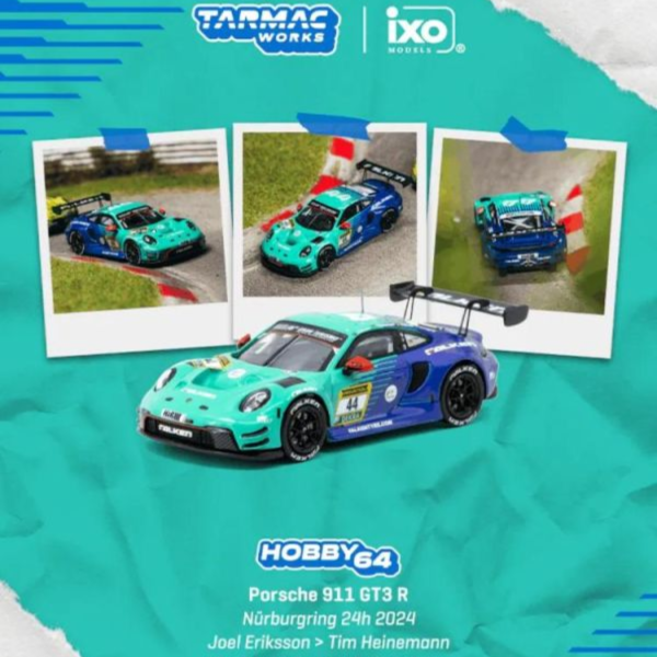 (預購) TARMAC WORKS 1/64 保時捷 HOBBY64 Porsche 911 GT3 R Nürburgring 24h 2024 T64-084-24NUR44 20260607 TARMAC WORKS 1/64 保時捷 HOBBY64 Porsche 911 GT3 R Nürburgring 24h 2024 T64-084-24NUR44