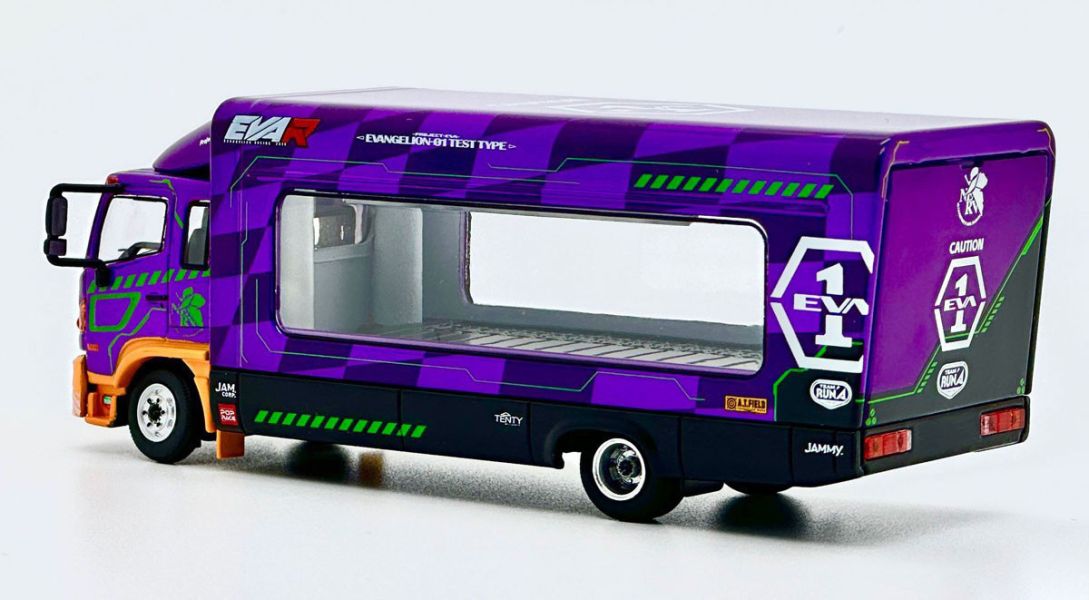 POP RACE 1/64 EVA Racing Trans Porter HINO 500 運輸車 EVA-01 初號機 新世紀福音戰士 POP RACE 1/64 EVA Racing Trans Porter HINO 500 運輸車 EVA-01 初號機