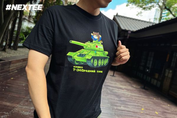 NEXTee KONEKO T34戰車 短袖T恤 黑色 NEXTee KONEKO T34戰車 短袖T恤 黑色