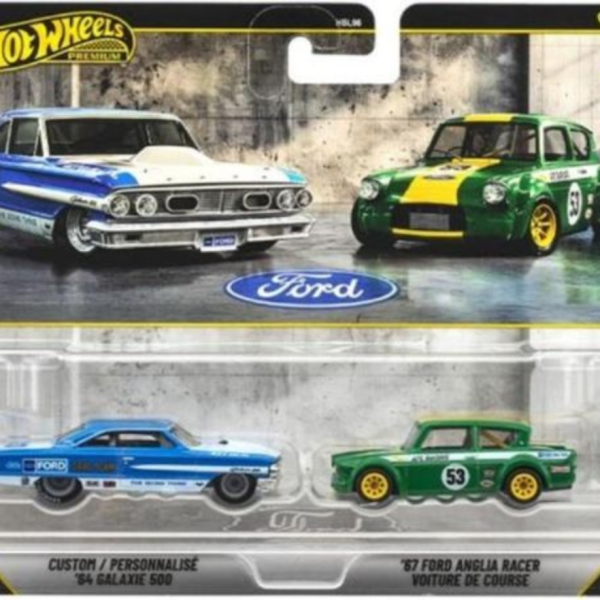 (預購) Hot Wheels風火輪 客製化 "64 Galaxie 500 / "67 福特 Anglia Racer JHW50-9866 2入套組販售 20260421 Hot Wheels風火輪 客製化 "64 Galaxie 500 / "67 福特 Anglia Racer JHW50-9866 2入套組販售