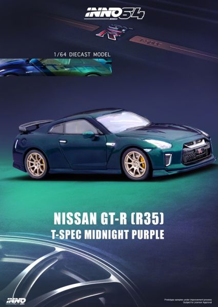 INNO64 1/64 日產 NISSAN GT-R (R35) T-SPEC 午夜紫 INNO64 1/64 日產 NISSAN GT-R (R35) T-SPEC 午夜紫