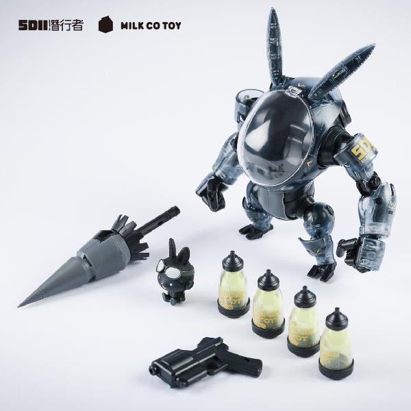 牛奶玩具 5D2 Mech Series 貓咪機甲＆兔子機甲＆黑熊機甲 黑透版 組裝模型 分別販售 牛奶玩具 5D2 Mech Series 貓咪機甲＆兔子機甲＆黑熊機甲 黑透版 組裝模型 分別販售