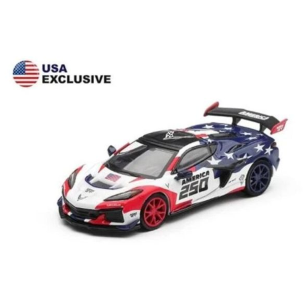 (預購) [吊卡版] MINIGT 1/64 雪佛蘭Chevrolet Corvette ZR1 America 250 USA Exclusive LHD MGT01302-BL 20260416 [吊卡版] MINIGT 1/64 雪佛蘭Chevrolet Corvette ZR1 America 250 USA Exclusive LHD MGT01302-BL