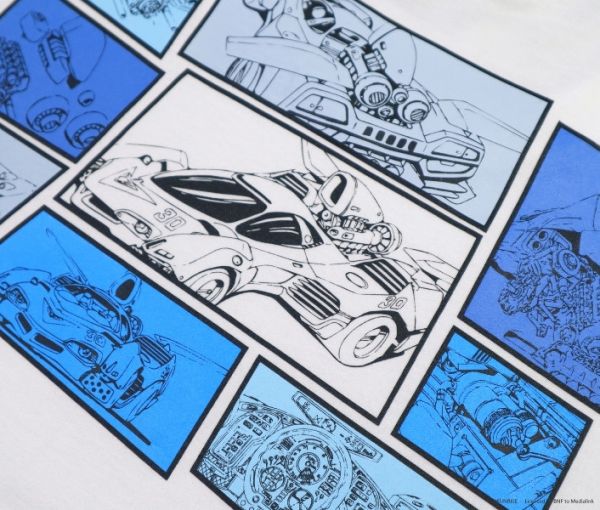 NEXTee 閃電霹靂車 CyberFormula 設計圖 短袖T恤 白色 NEXTee 閃電霹靂車 CyberFormula 設計圖 短袖T恤 白色