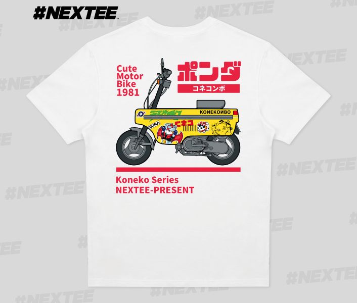 NEXTee 翻轉模玩 KONEKONBO 短袖T恤 白色＆黑色 NEXTee 翻轉模玩 KONEKONBO 短袖T恤 白色＆黑色