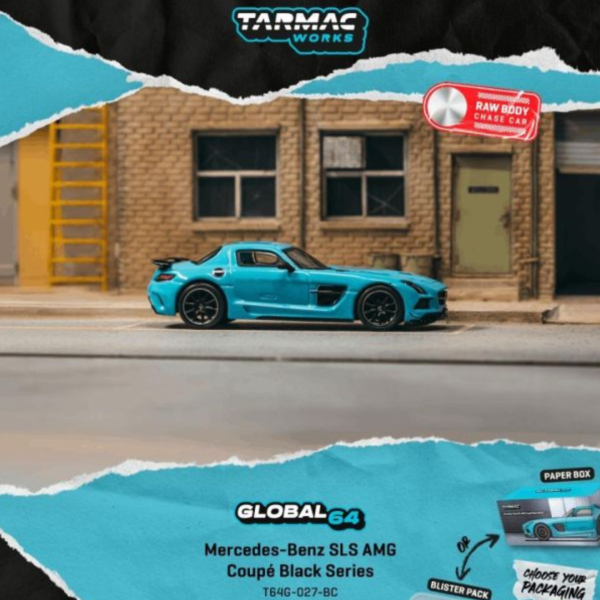 (預購) [吊卡版] Tarmac Works 1/64 賓士 GLOBAL64 Mercedes-Benz SLS AMG Coupé Black Series Matte Blue T64G-027-BC 20260824 [吊卡版] Tarmac Works 1/64 賓士 GLOBAL64 Mercedes-Benz SLS AMG Coupé Black Series Matte Blue T64G-027-BC