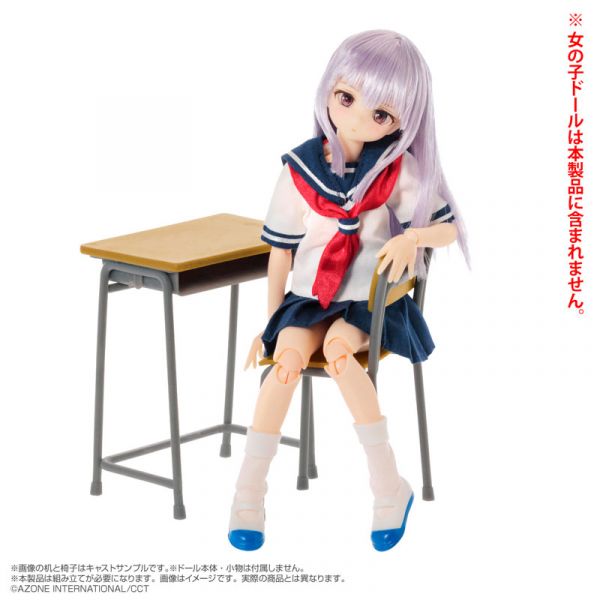 AZONE 1/6 學校課桌椅 組裝模型  AZONE,1/6,學校課桌椅,組裝模型, 