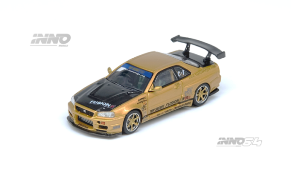 INNO64 1/64 日產 Nissan TOP SECRET R34 GT-R Gold IN64-R34TS-GOLD INNO64 1/64 日產 Nissan TOP SECRET R34 GT-R Gold IN64-R34TS-GOLD