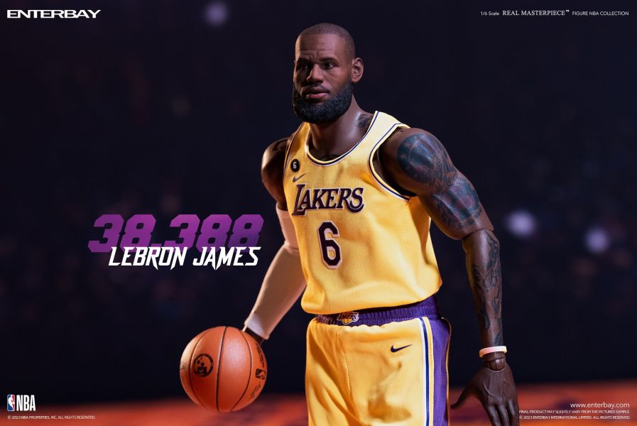 絕版斷貨中 ENTERBAY 1/6 NBA系列 雷霸龍•詹姆士 LeBron James LBJ 2023年總得分紀錄版 雙素體 可動完成品 ENTERBAY 1/6 NBA系列 雷霸龍•詹姆士 LeBron James LBJ 2023年總得分紀錄版 雙素體 可動完成品