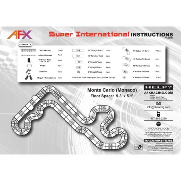 (預購) AFX Mega-G+ 1/64 Super International 4車道 HO電刷軌道車套組 含4台方程式賽車 22157 20260813 AFX Mega-G+ 1/64 Super International 4車道 HO電刷軌道車套組 含4台方程式賽車 22157