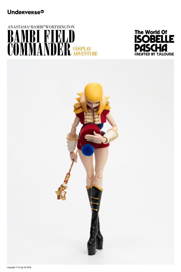 (預購) Underverse 1/6 伊莎貝爾‧帕夏系列 Cosplay系列 軍樂指揮官斑比 可動完成品 UV202615-1 20260903 Underverse 1/6 伊莎貝爾‧帕夏系列 Cosplay系列 軍樂指揮官斑比 可動完成品 UV202615-1