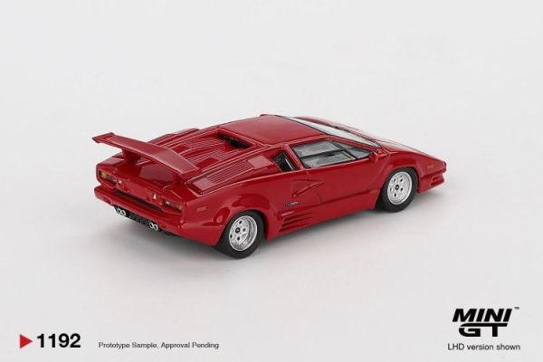 (預購) [吊卡版] MINIGT 1/64 藍寶堅尼 Lamborghini Countach 25th Anniversary Red LHD MGT01192-BL 20260129 [吊卡版] MINIGT 1/64 藍寶堅尼 Lamborghini Countach 25th Anniversary Red LHD MGT01192-BL