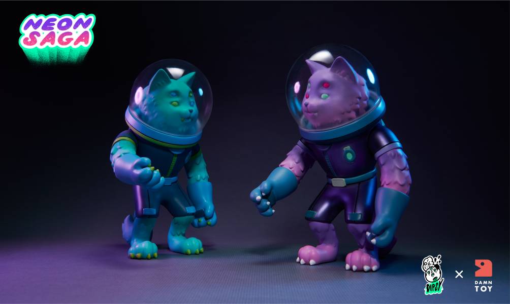 DAMN TOY x DIPSY NEON SAGA 系列吊卡玩具 魔貓 紅紫科學官＆藍綠反抗軍 分別販售  DAMN TOY,x,DIPSY,NEON SAGA,系列吊卡玩具,魔貓,紅紫科學官,＆,藍綠反抗軍,分別販售, 