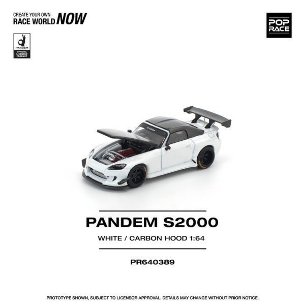 (預購) POP RACE 1/64 本田 Honda PANDEM S2000 SOFTTOP WHITE (預購) POP RACE 1/64 本田 Honda PANDEM S2000 SOFTTOP WHITE