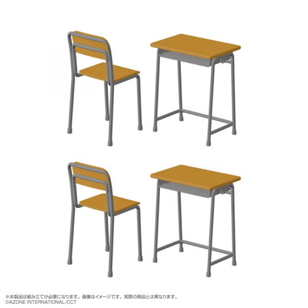 AZONE 1/6 學校課桌椅 組裝模型  AZONE,1/6,學校課桌椅,組裝模型, 