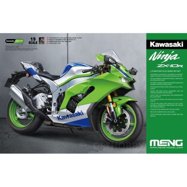 MENG 1/9 川崎 Ninja ZX-10R 組裝模型 MENG 1/9 川崎 Ninja ZX-10R 組裝模型