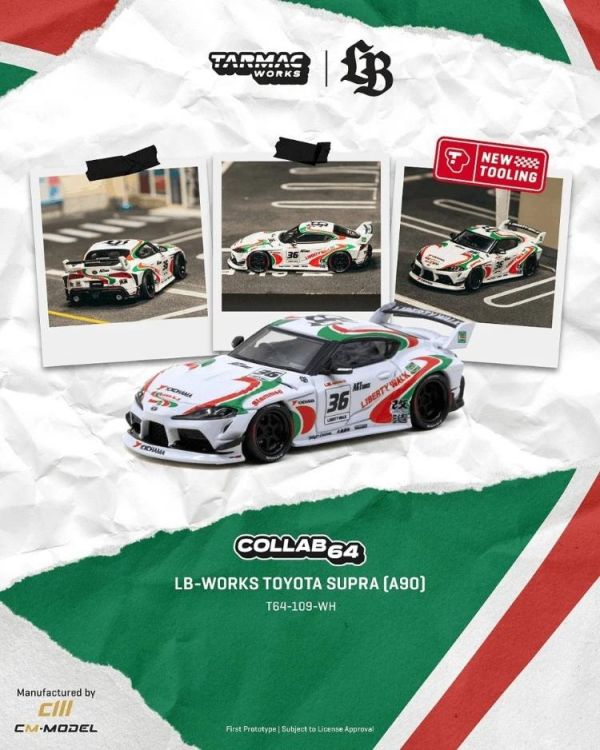 (預購) TARMAC WORKS 1/64 豐田 HOBBY64 LB-WORKS TOYOTA SUPRA (A90) White T64-109-WH 20260806 TARMAC WORKS 1/64 豐田 HOBBY64 LB-WORKS TOYOTA SUPRA (A90) White T64-109-WH