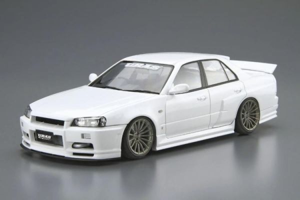 (預購) AOSHIMA 青島 1/24 改裝#4 日產 Skyline URAS ER34 TYPE-R "01 組裝模型 20260707 AOSHIMA 青島 1/24 改裝#4 日產 Skyline URAS ER34 TYPE-R "01 組裝模型