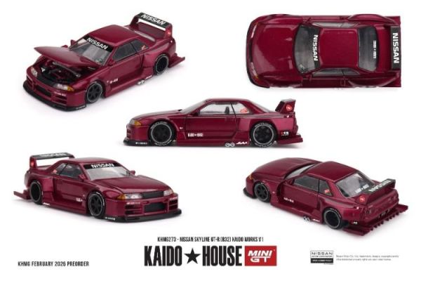 (預購) KAIDO HOUSE x MINIGT 1/64 日產 Nissan Skyline GT-R (R32) KAIDO WORKS V1 KHMG273 20260219 KAIDO HOUSE x MINIGT 1/64 日產 Nissan Skyline GT-R (R32) KAIDO WORKS V1 KHMG273